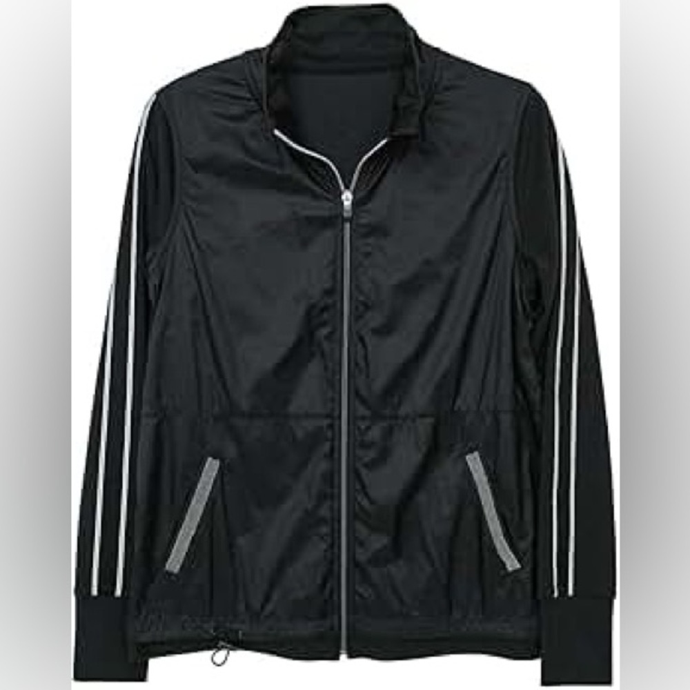 Tangerine black and white light weight jacket